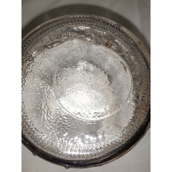 Brody Co. Vintage 1950s Heavy Clear Glass w/ Wheat Stalk Pattern Large Vase - Picture 7 of 8